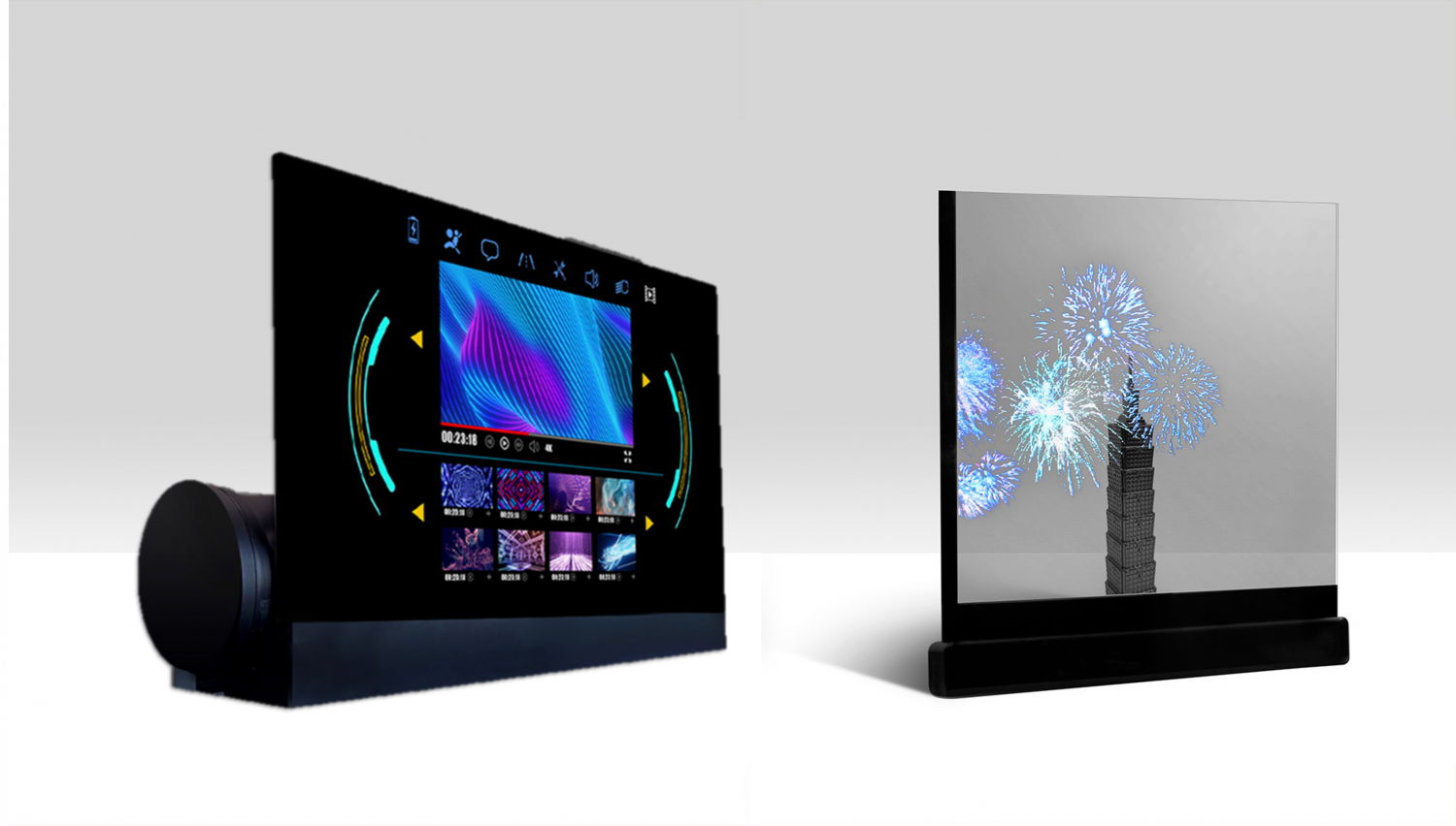 可捲式、折疊性、高透明